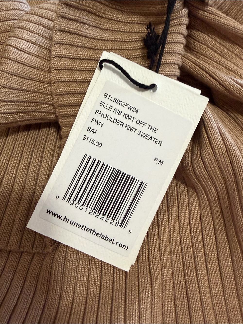 BTL Elle Off-Shoulder Ribbed Knit Sweater - Picture 6 of 6